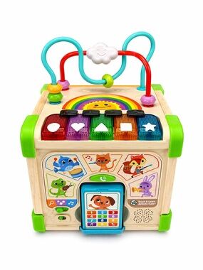 LeapFrog Touch & Learn Activity Cube Musical Learning Toy Lights Sounds EUC